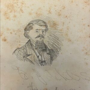 1800’s Antique book awesome hand drawn portrait 1865 Flavel’s Fountain of Life